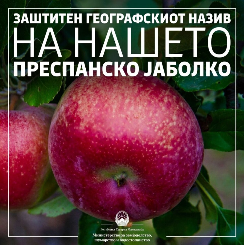 Преспанското јаболко доби заштитена географска ознака со која се потврдува неговата автентичност